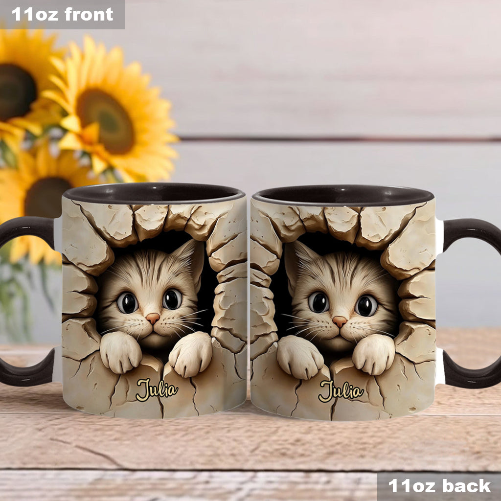 Niedliche Katze – Personalisierte Tasse mit Katzenmotiv