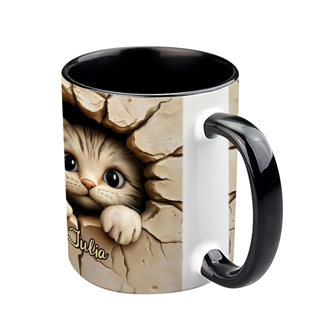 Niedliche Katze – Personalisierte Tasse mit Katzenmotiv