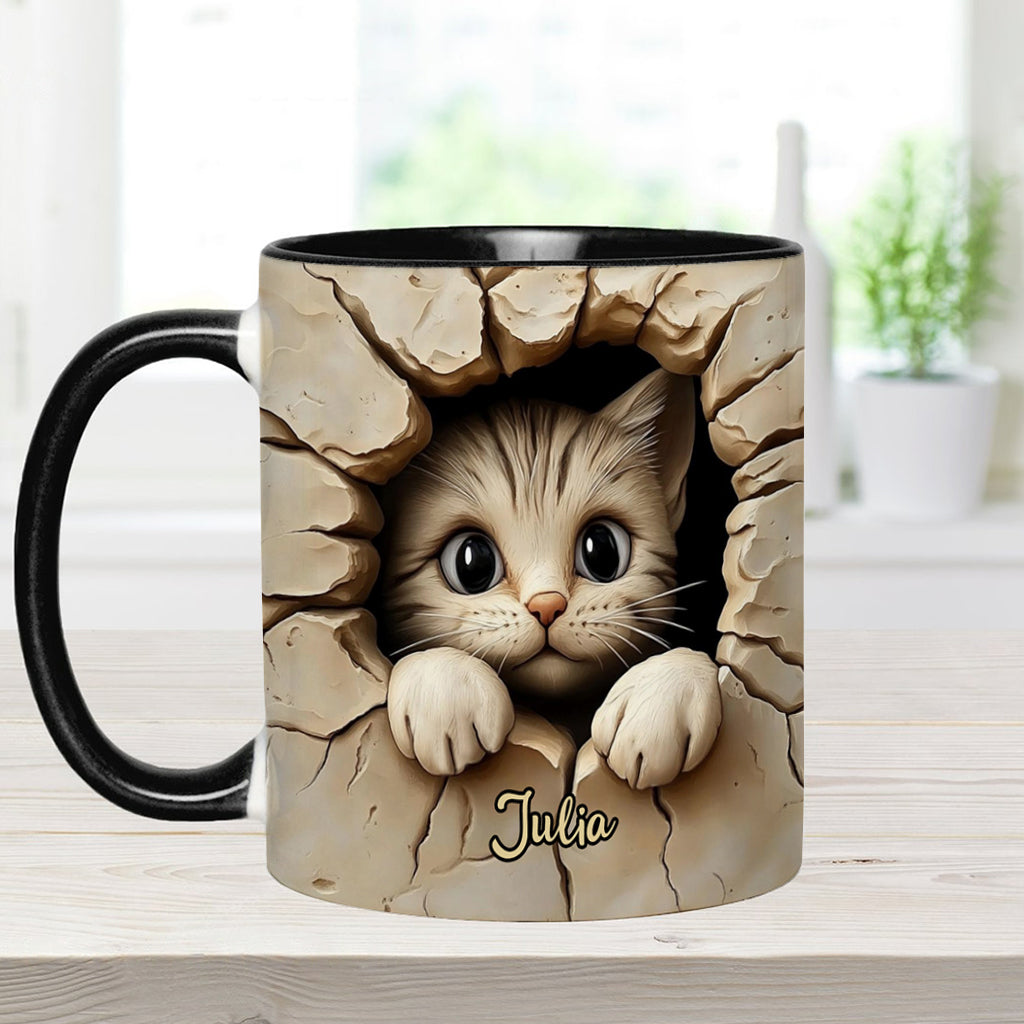 Niedliche Katze – Personalisierte Tasse mit Katzenmotiv