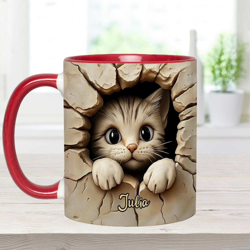 Niedliche Katze – Personalisierte Tasse mit Katzenmotiv