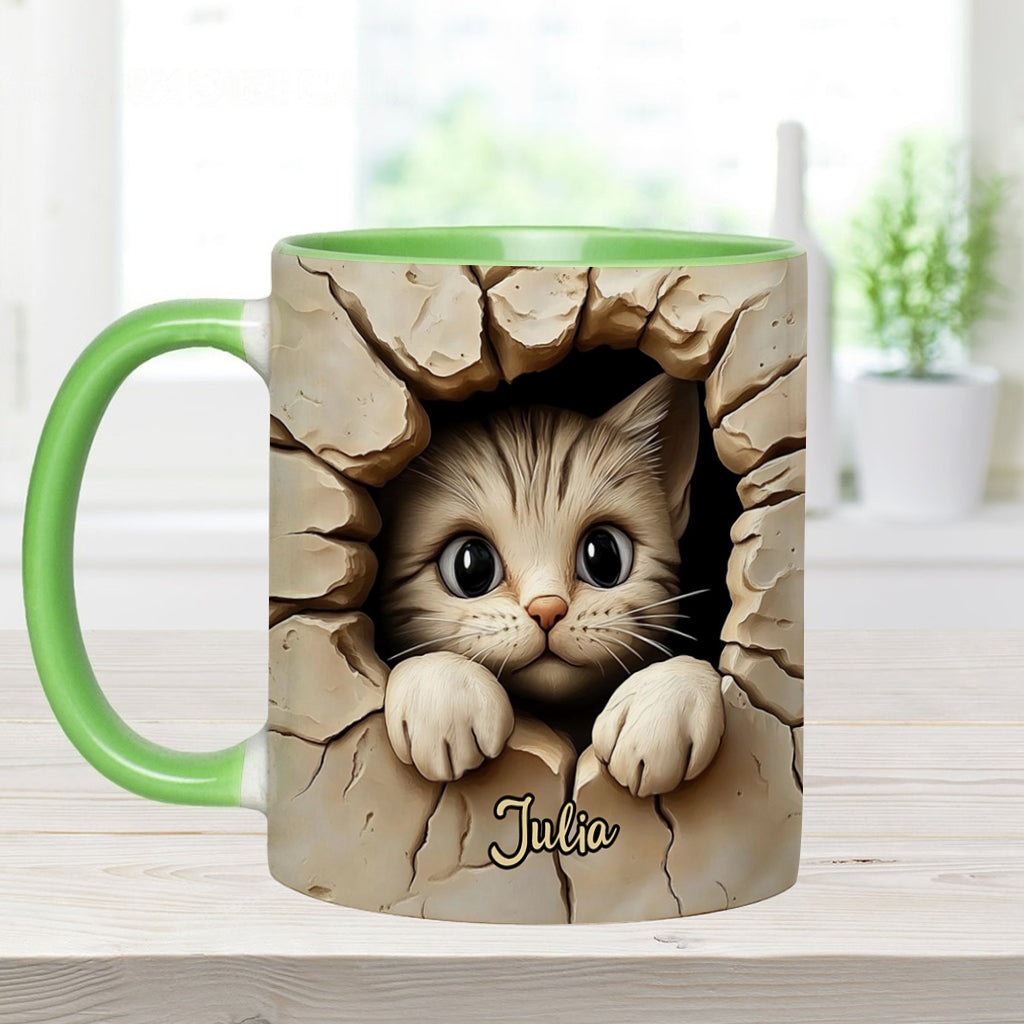 Niedliche Katze – Personalisierte Tasse mit Katzenmotiv