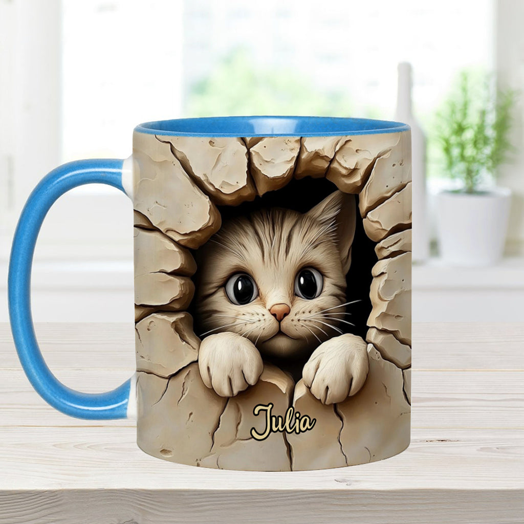 Niedliche Katze – Personalisierte Tasse mit Katzenmotiv