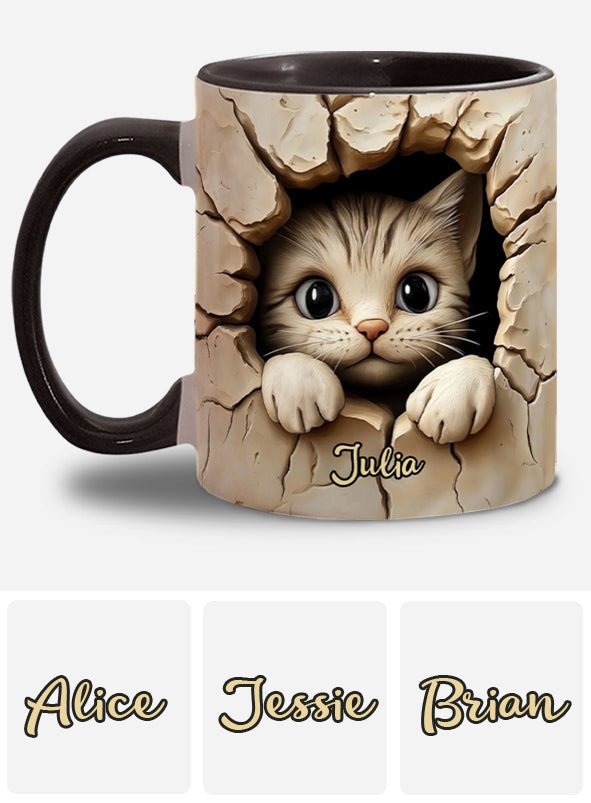 Niedliche Katze – Personalisierte Tasse mit Katzenmotiv
