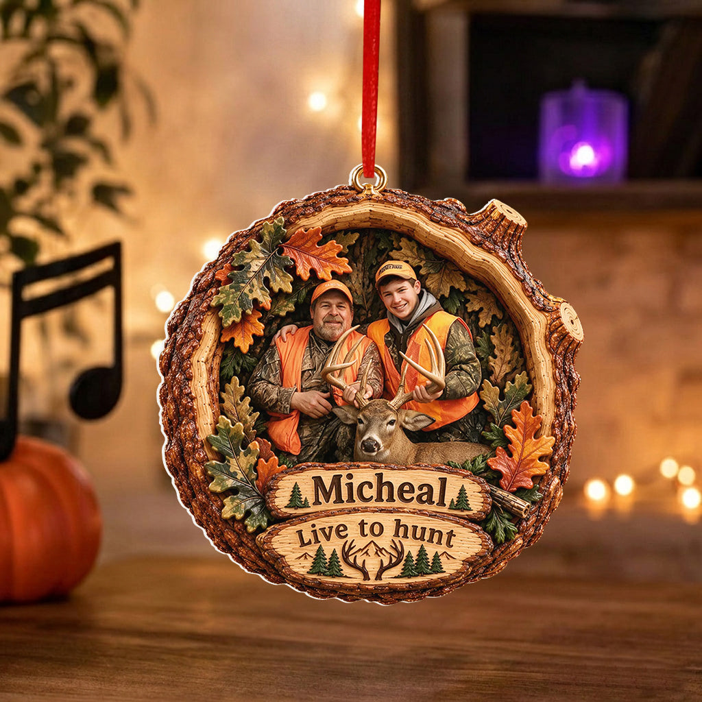 Hunter Gift, Christmas Decor - Personalized Hunting Premium 3D Ornament