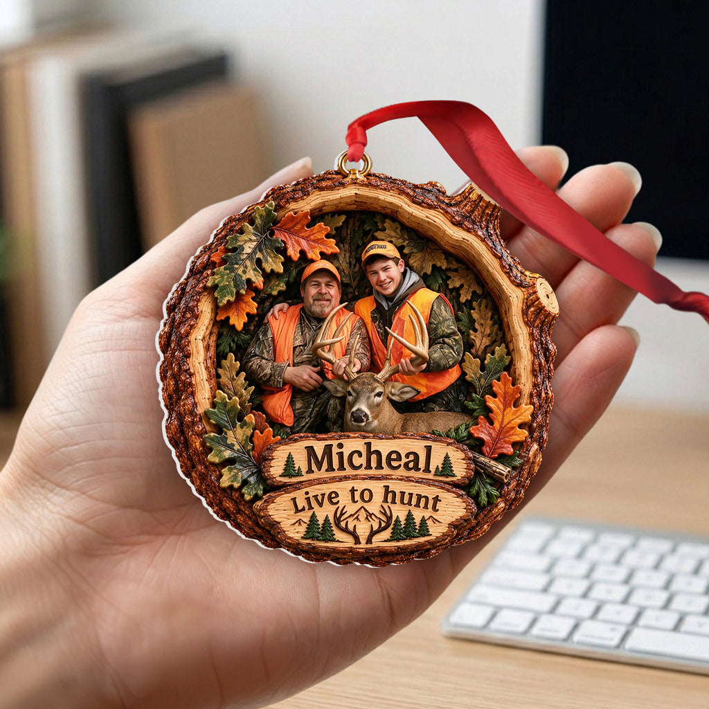 Hunter Gift, Christmas Decor - Personalized Hunting Premium 3D Ornament