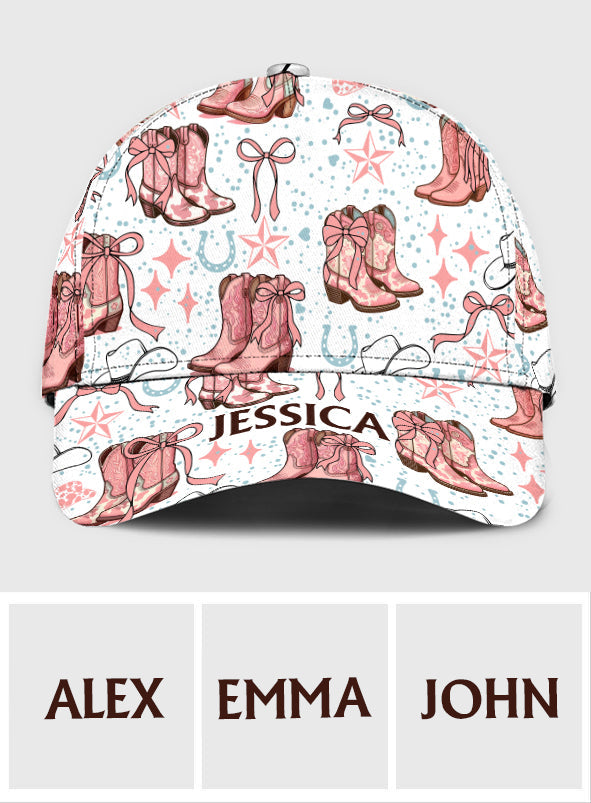 Coquette Cowgirl Boots and Bows - Personalized Cowgirl Classic Cap