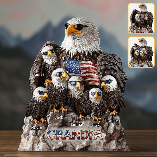 Starker Papa – Personalisierte, individuell geformte Acrylplakette für Väter