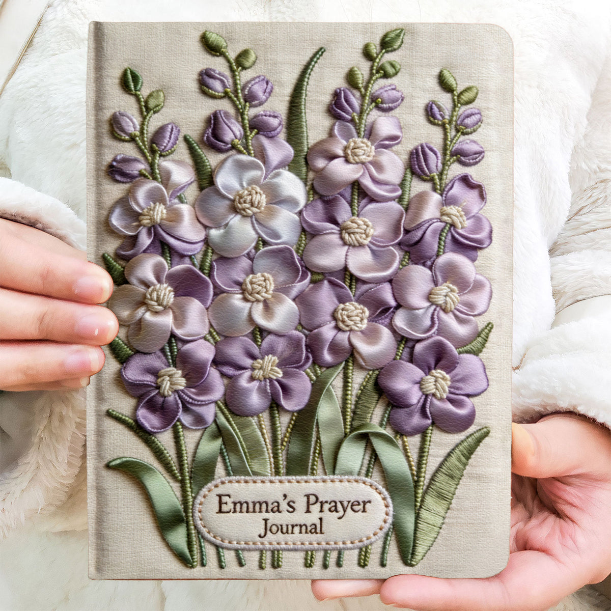 Custom Birth Flower & Name - Personalized Christian Leather Journal