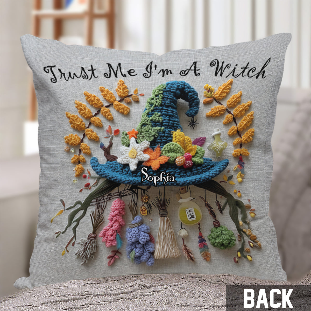 Trust Me I'm A Witch - Personalized Witch Throw Pillow
