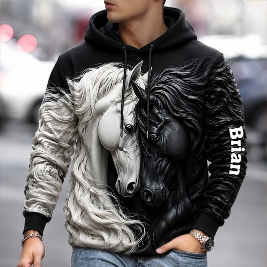 Love Horse - Personalisierte Pferde-Allover-Shirt