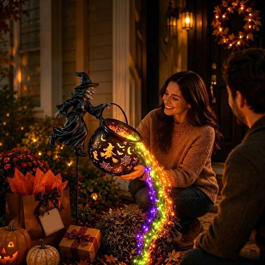 Witch Cauldron Garden Light