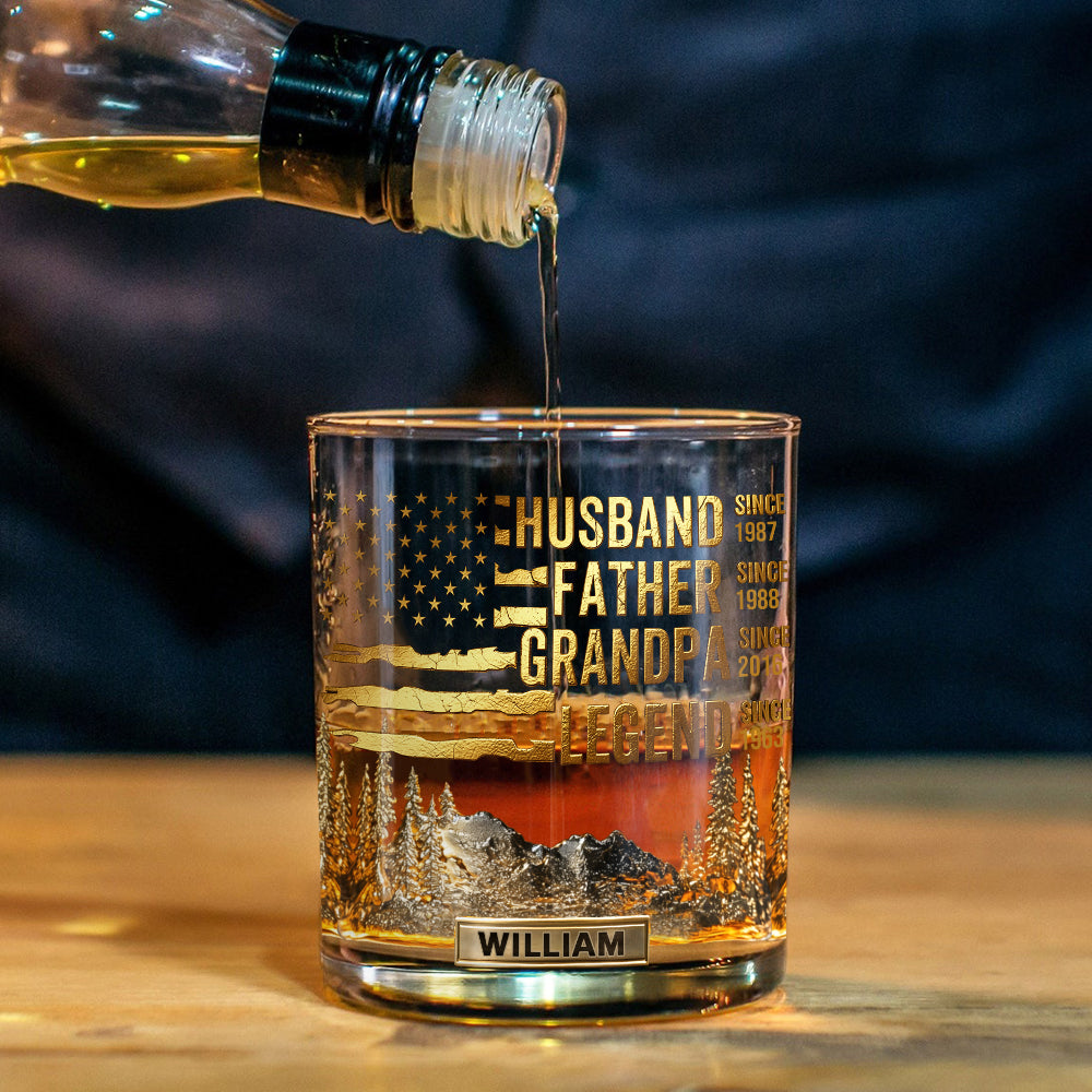 Legendäres Geschenk für Ehemann, Vater, Großvater – personalisiertes Whiskyglas für Opa