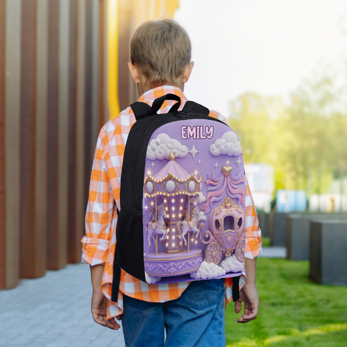 Zauberland – Geschenk für Tochter/Enkelin – Personalisierter multifunktionaler Kinderrucksack