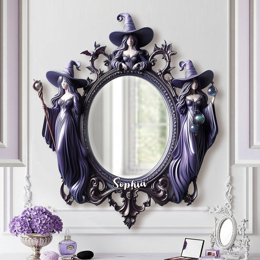 Drei Hexen – Personalisierter Hexen-Wandspiegel