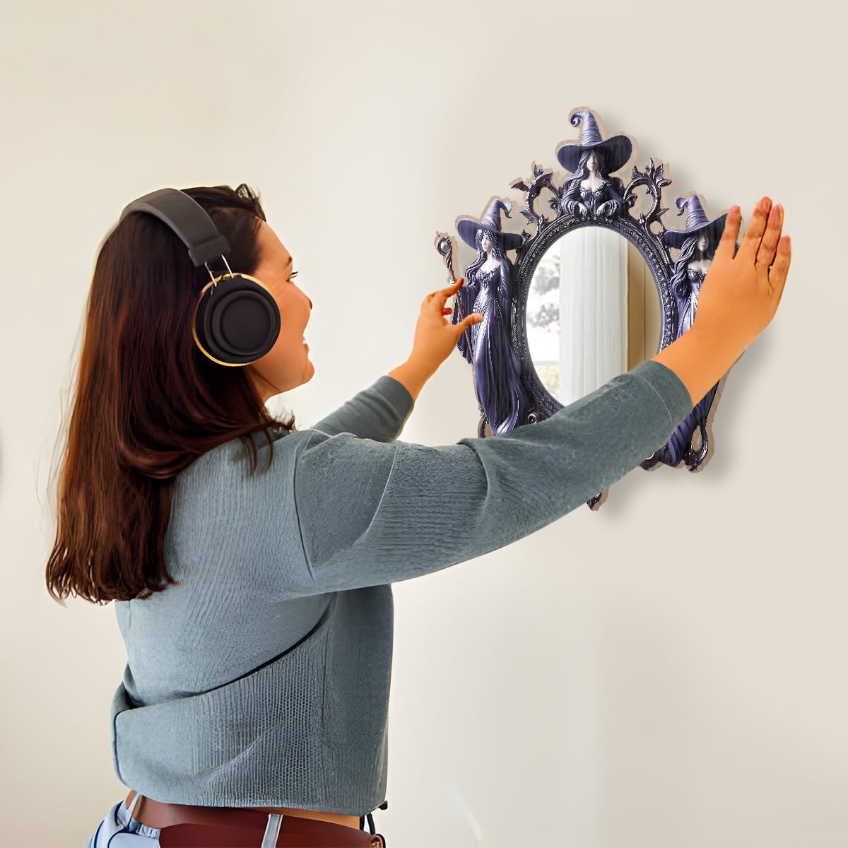 Three Witches - Personalized Witch Wall Hanging Mirror