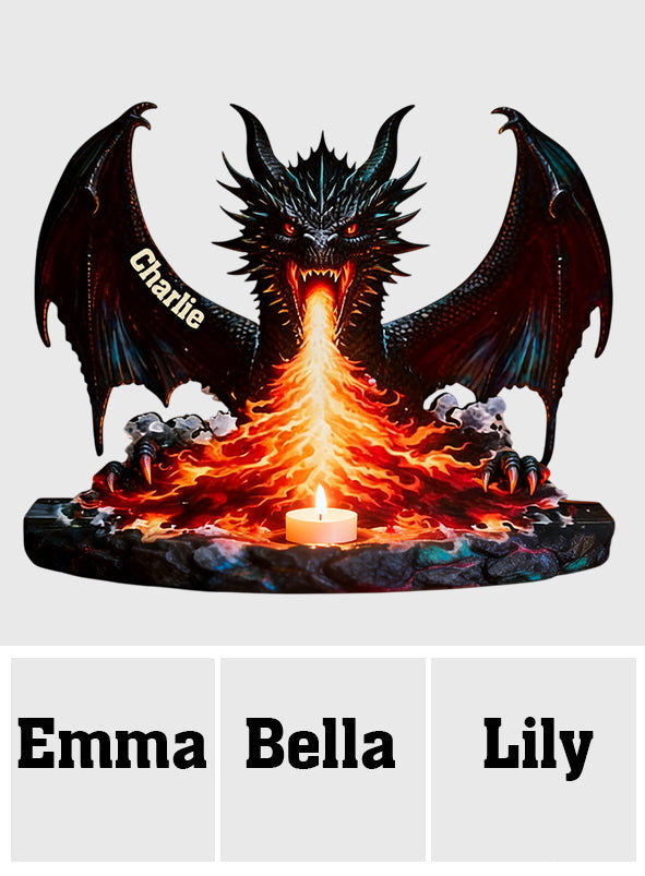 Majestic Book Nook - Personalisierter Drachen-Kerzenhalter
