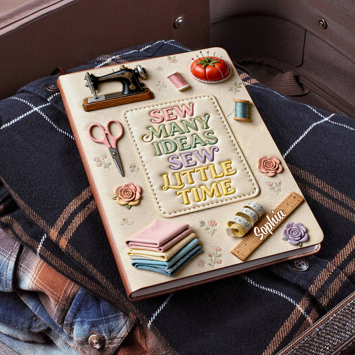 Sew Many Ideas - Personalized Sewing Leather Journal