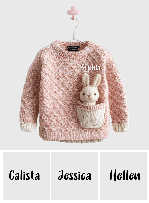Hasentasche – Personalisierter Kinderpullover