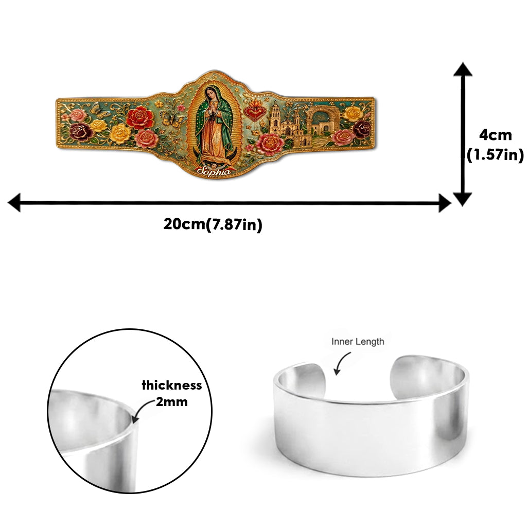 Mexikanische Göttin, Guadalupe - Personalisierbares Christliches Armreif
