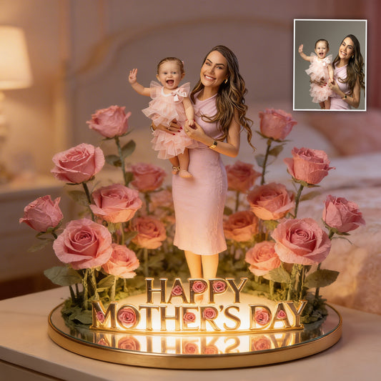 Mutter Großmutter Garten - Personalisierte Mutter Acryl LED Nachtlicht