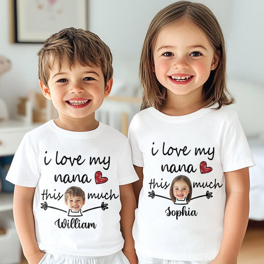 Ich liebe dich so sehr – personalisiertes Kinder-T-Shirt und Hoodie