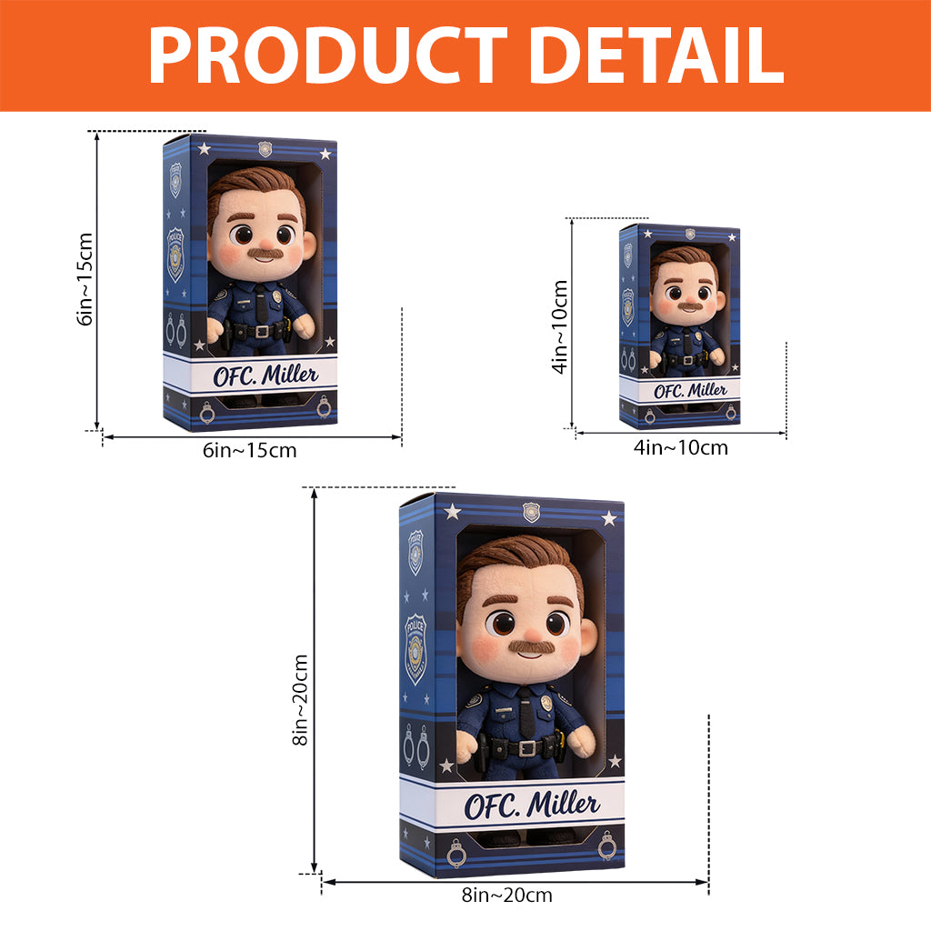 Geschenke für Polizisten – Personalisierte Acrylplakette in individueller Form für Polizeibeamte