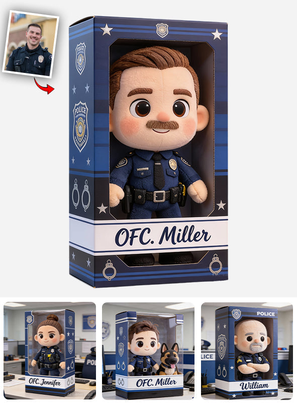 Geschenke für Polizisten – Personalisierte Acrylplakette in individueller Form für Polizeibeamte