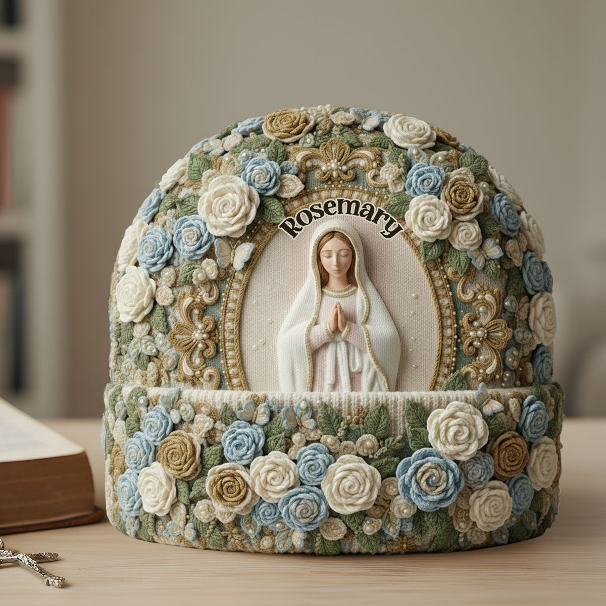 Our Lady's Rose - Personalized Christian Beanie Hat