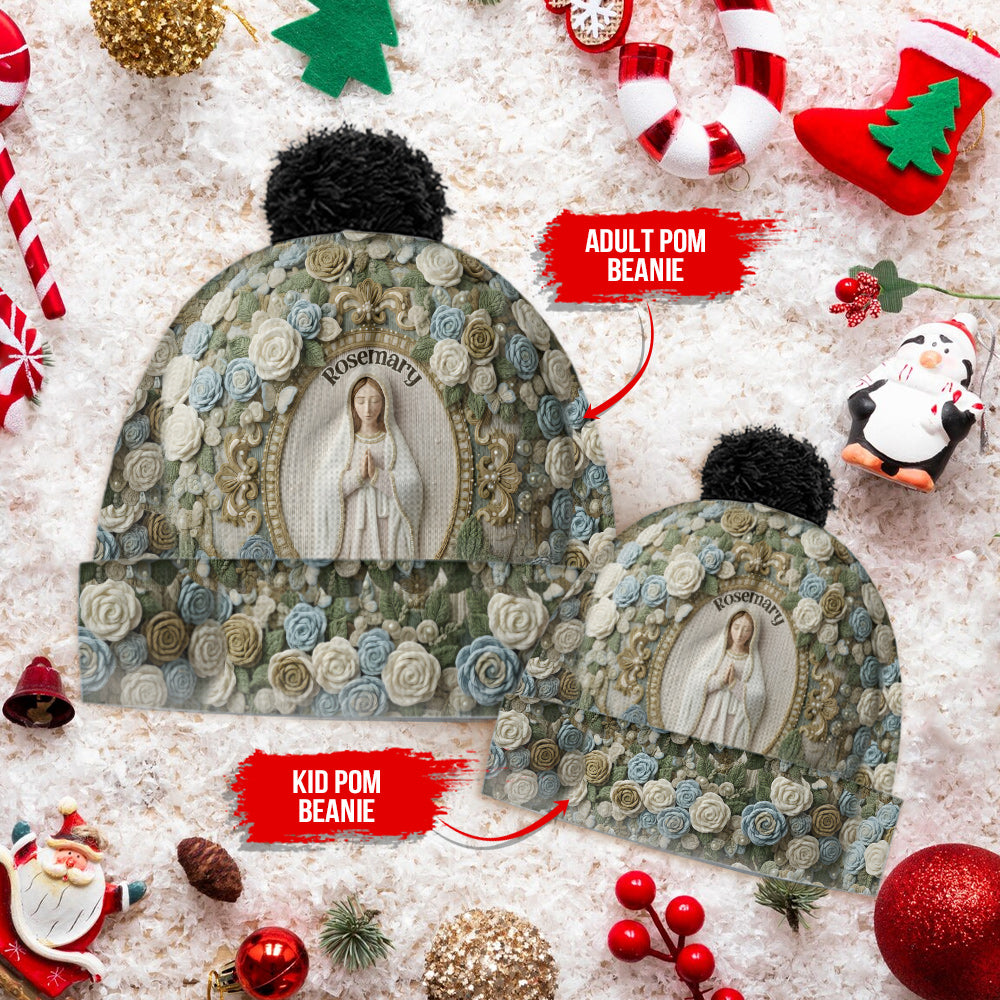 Our Lady's Rose - Personalized Christian Beanie Hat
