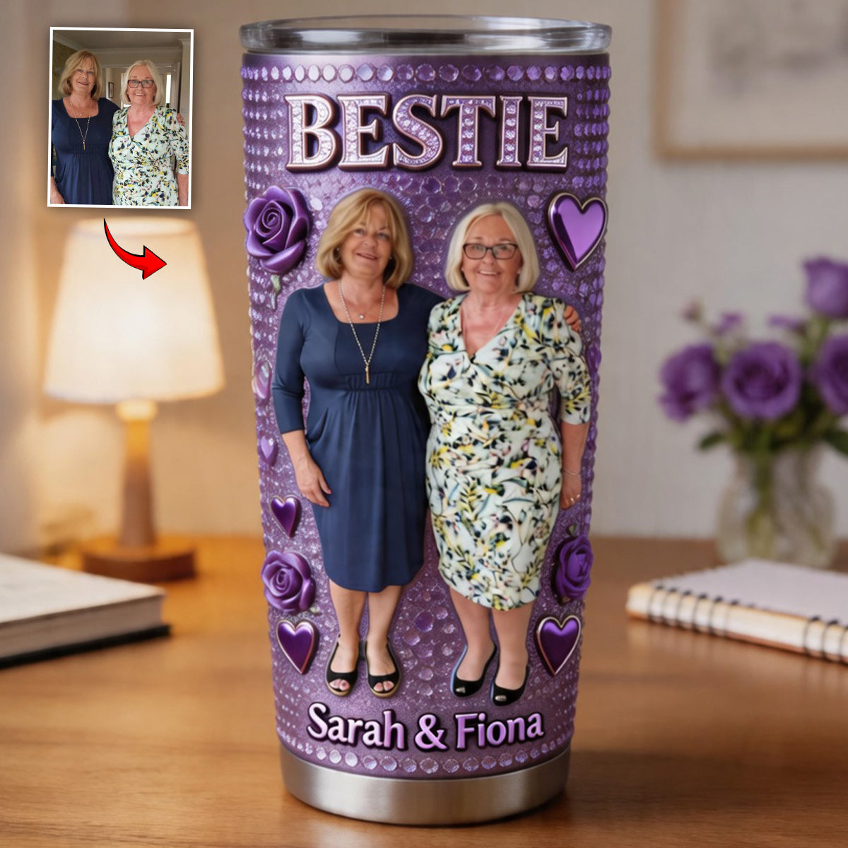 Personalisierter Bestie Tumbler - Foto nach Wahl