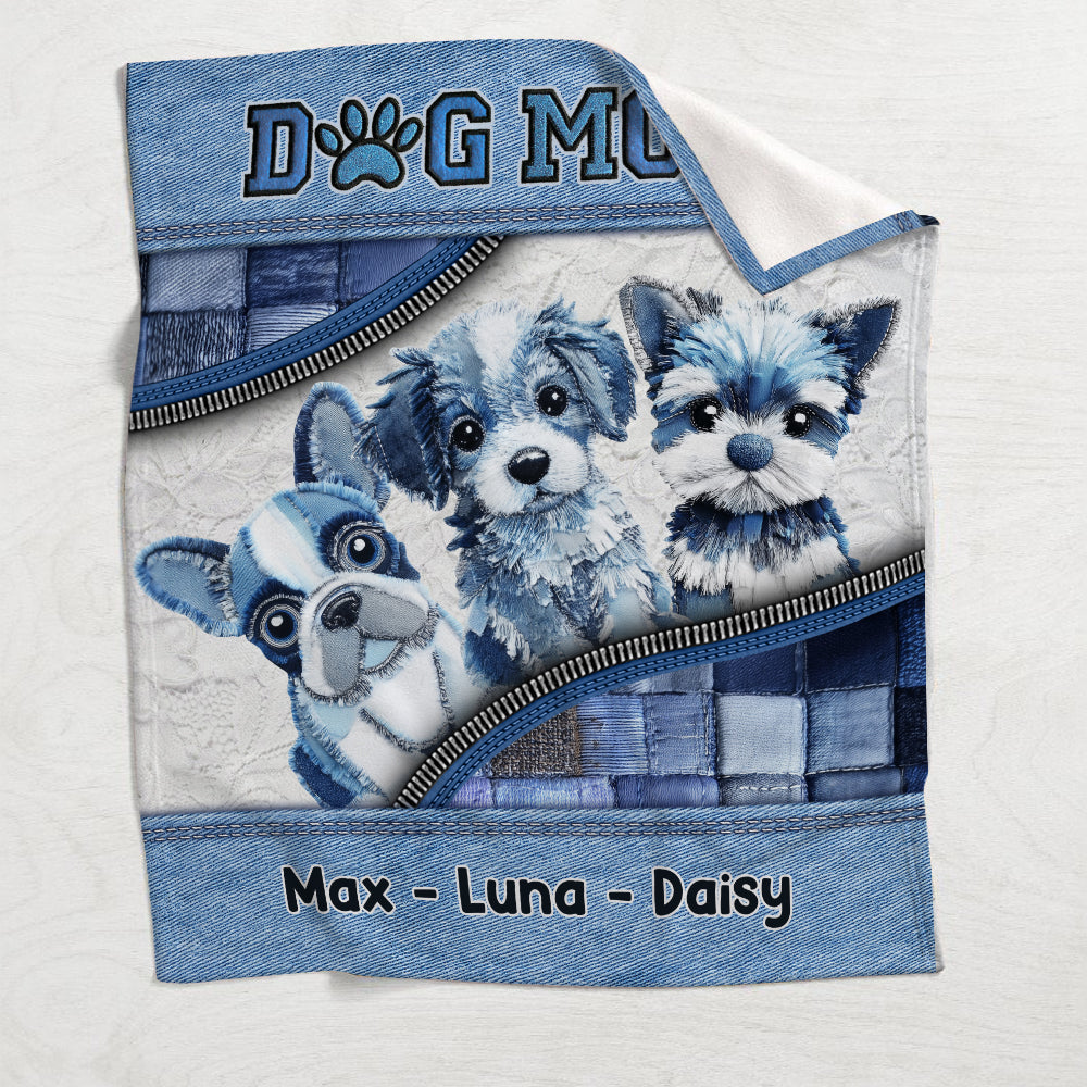 Niedliche Hunde – personalisierte Hundedecke