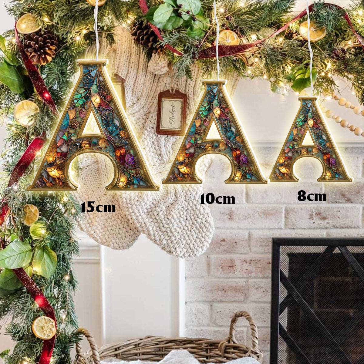 Colorful Initial - Personalized Family LED Light Ornament