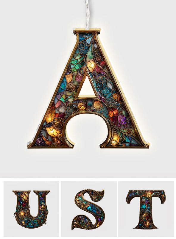 Colorful Initial - Personalized Family LED Light Ornament
