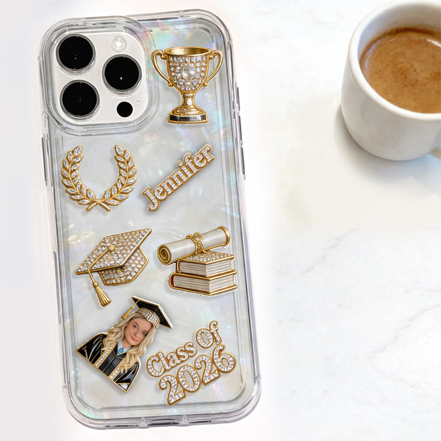 Abschlussklasse 2026 - Personalisierte Graduation Shaker Handyhülle
