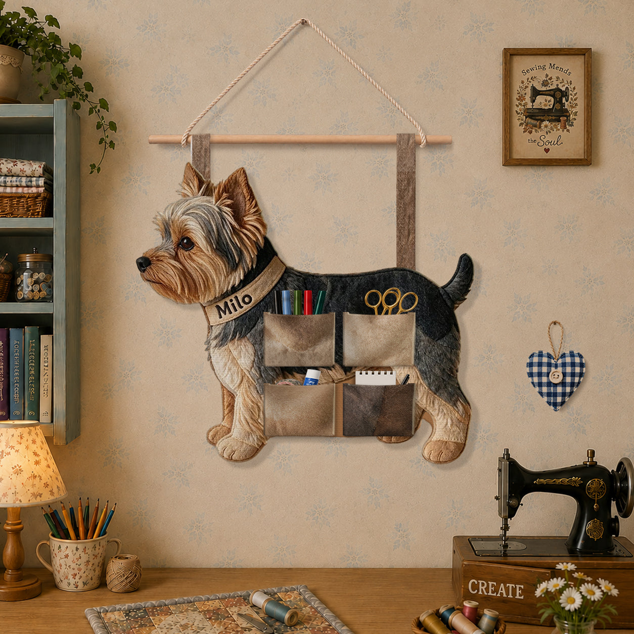 Gift For Dog Lovers - Personalized Dog Hanging Organizer