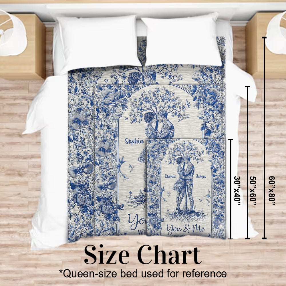 „Du und ich, wir schaffen das“ – Personalisierte Partnerdecke