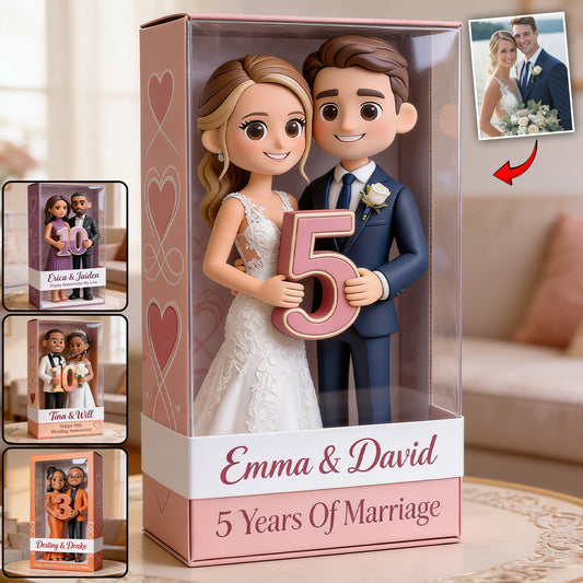 Custom Any Photo Happy Anniversary - Personalized Couple Custom Shaped Acrylic Plaque
