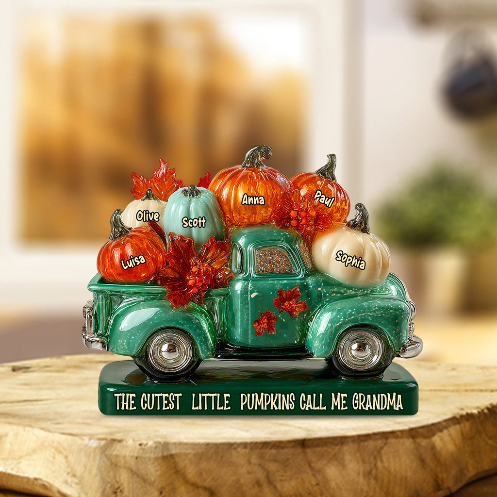 Meine kleinen Kürbisse – Personalisierte, individuell geformte Acrylplakette für Oma