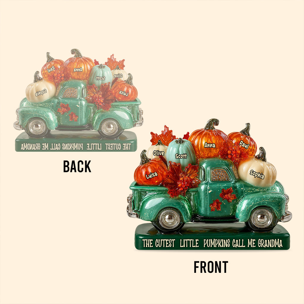 Meine kleinen Kürbisse – Personalisierte, individuell geformte Acrylplakette für Oma