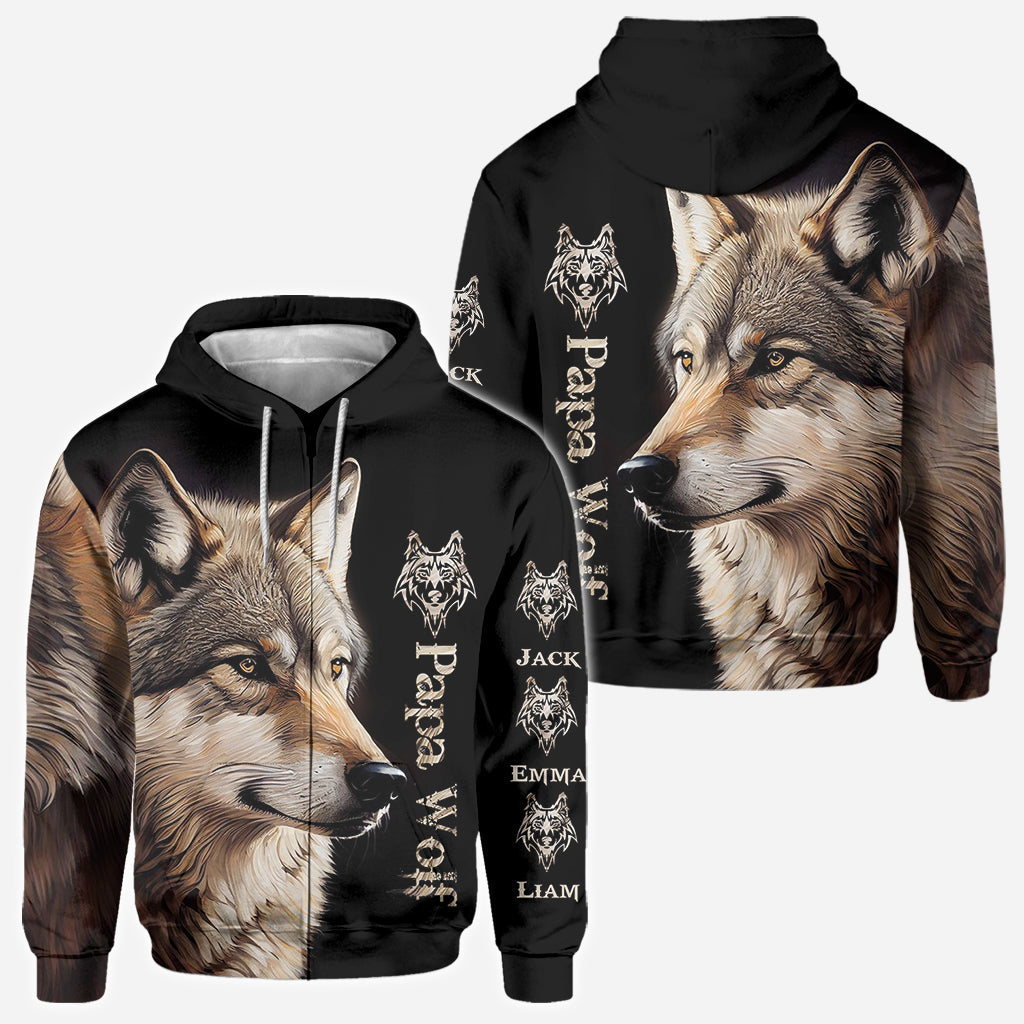 Papa Wolf – Personalisiertes Vater-T-Shirt