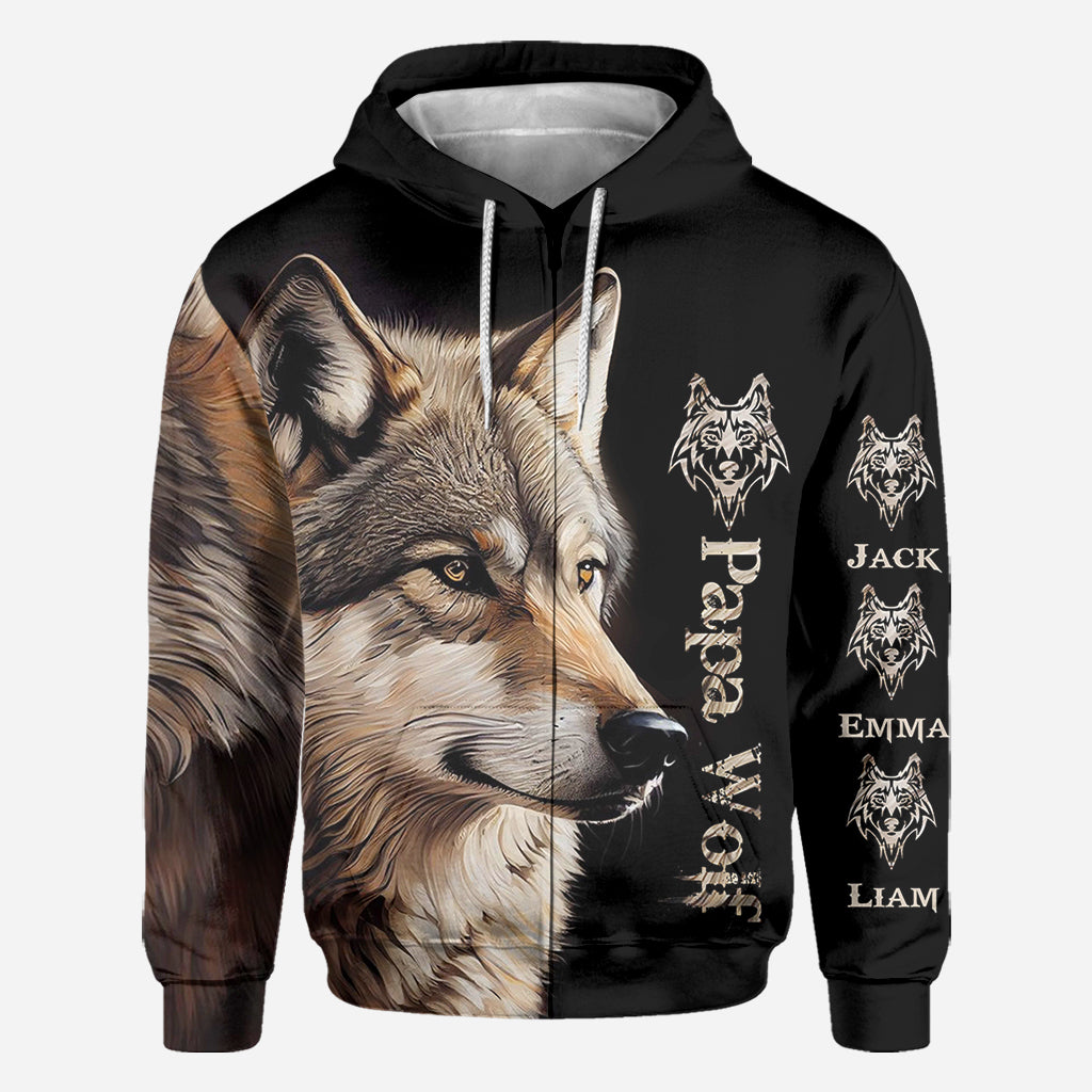 Papa Wolf – Personalisiertes Vater-T-Shirt