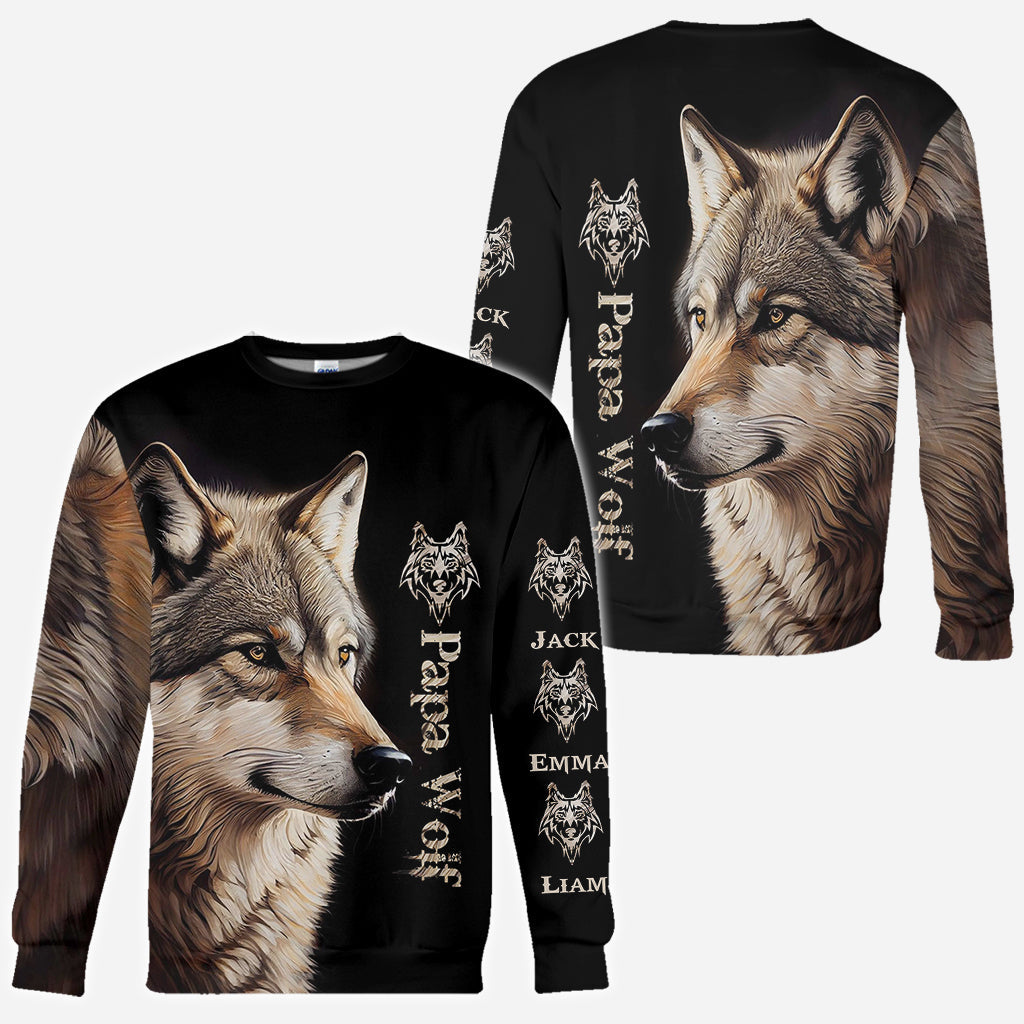 Papa Wolf – Personalisiertes Vater-T-Shirt