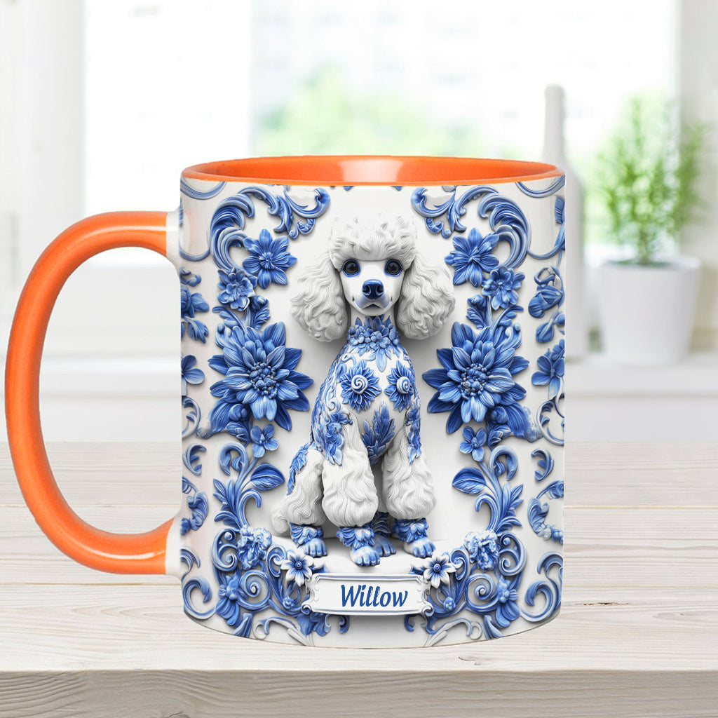 Cute Poodles - Personalized Dog Accent Mug