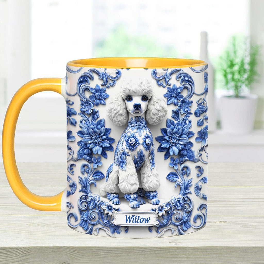 Cute Poodles - Personalized Dog Accent Mug