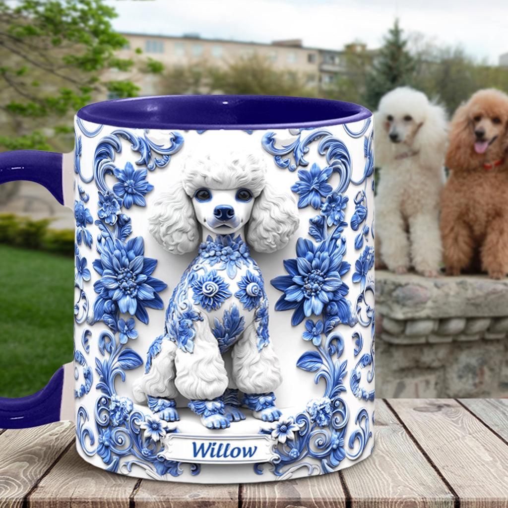 Cute Poodles - Personalized Dog Accent Mug