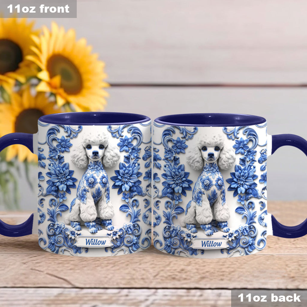 Cute Poodles - Personalized Dog Accent Mug