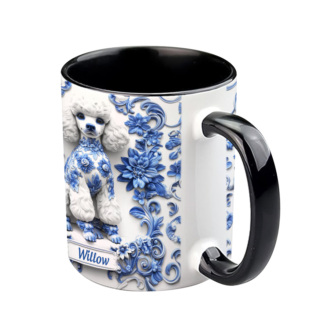 Cute Poodles - Personalized Dog Accent Mug