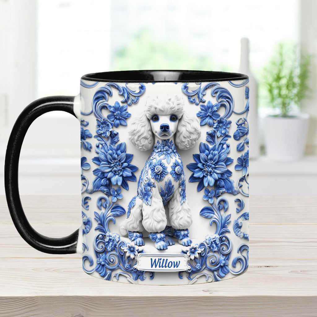 Cute Poodles - Personalized Dog Accent Mug