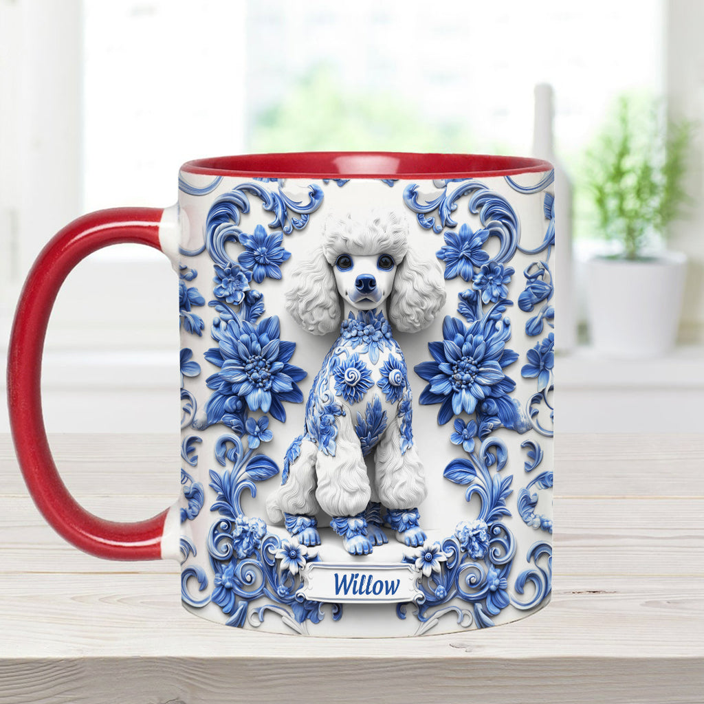 Cute Poodles - Personalized Dog Accent Mug