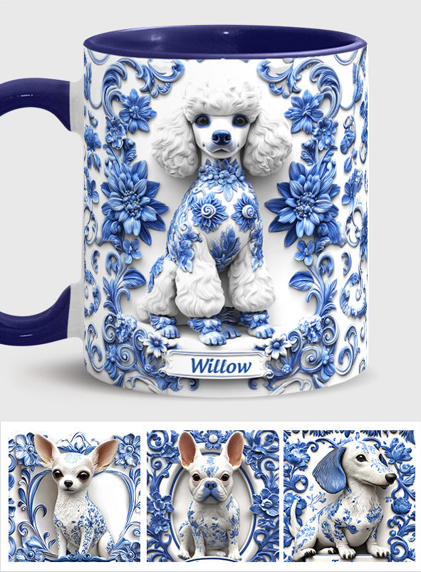 Cute Poodles - Personalized Dog Accent Mug